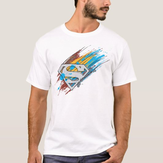 Superman S-Shield | Logo Paint Streaks T-shirt (Voorkant)