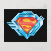 Superman S-Shield | Logo van rood en blauw metaal Briefkaart (Voorkant)