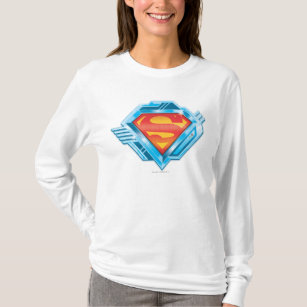 Superman S-Shield   Logo van rood en blauw metaal T-shirt