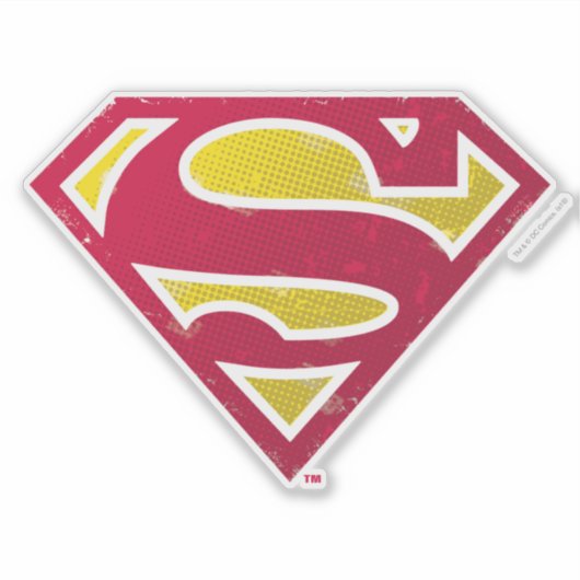 Superman S-Shield | Logo van Stippen met een handi Sticker (Voorkant)