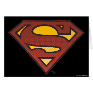 Superman S-Shield Logo van Stippen met toegevoeg
