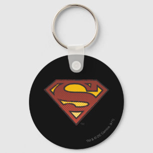Superman S-Shield   Logo van Stippen met toegevoeg Sleutelhanger