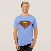 Superman S-Shield | Logo van Stippen met toegevoeg Tri-Blend Shirt (Voorkant volledig)