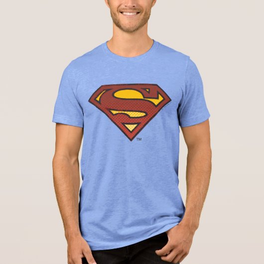 Superman S-Shield | Logo van Stippen met toegevoeg Tri-Blend Shirt (Voorkant)
