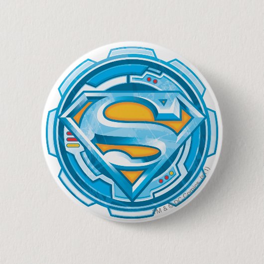 Superman S-Shield | Logo vistuig Ronde Button 5,7 Cm (Voorkant)