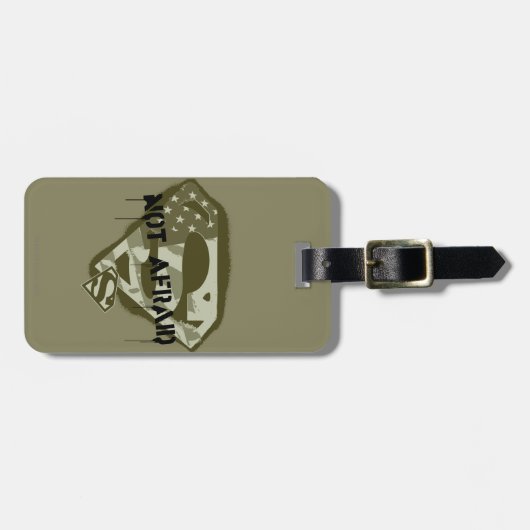 Superman S-Shield | Niet bang - VS Camo Logo Bagagelabel (Voorkant horizontaal)