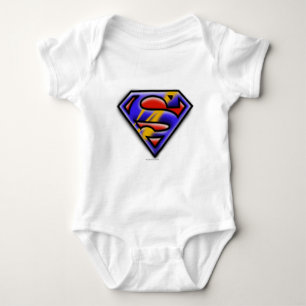 Superman S-Shield Paars Logo Romper