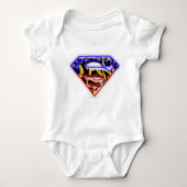 Superman S-Shield | Paars-Rode Graffiti-Logo Romper (Voorkant)