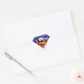 Superman S-Shield | Paars-Rode Graffiti-Logo Vierkante Sticker (Envelop)