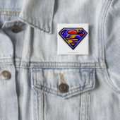 Superman S-Shield | PAARSE LOGO Vierkante Button 5,1 Cm (In situ)