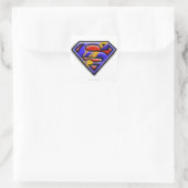 Superman S-Shield | PAARSE LOGO Vierkante Sticker (Tas)