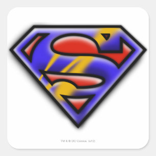 Superman S-Shield   PAARSE LOGO Vierkante Sticker