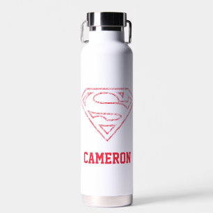 Superman S-Shield Red Ou Krypto Jouw namen toe Waterfles