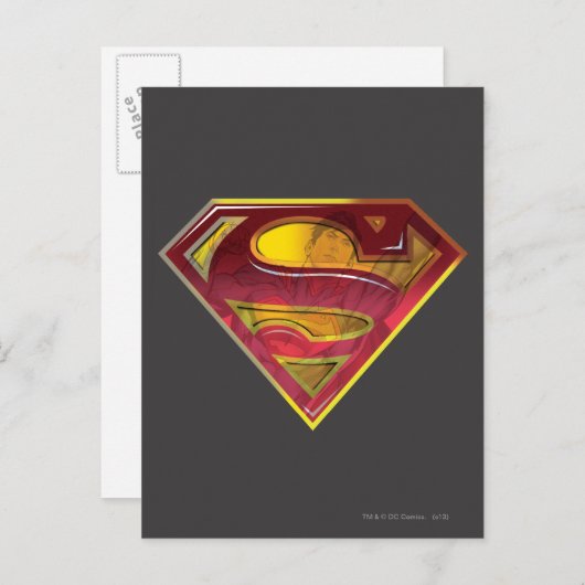 Superman S-Shield | Reflectie-Logo Briefkaart (Voorkant / Achterkant)