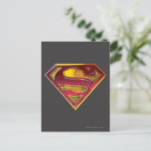 Superman S-Shield | Reflectie-Logo Briefkaart (Staand voorkant)