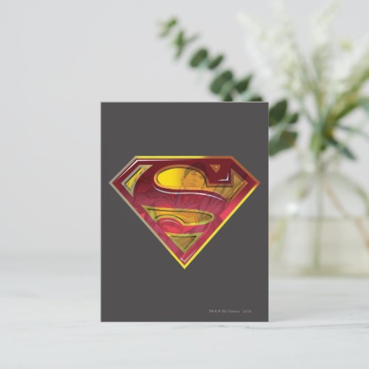 Superman S-Shield | Reflectie-Logo Briefkaart (Staand voorkant)