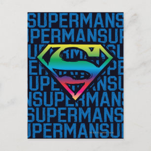 Superman S-Shield   Regenboog-Logo Briefkaart
