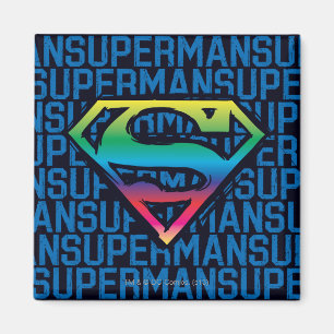 Superman S-Shield   Regenboog-Logo Magneet