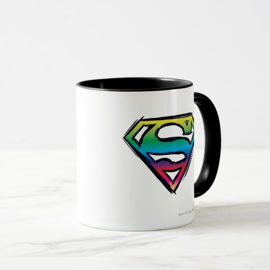 Superman S-Shield | Regenboog-Logo Mok (Voorkant rechts)