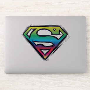 Superman S-Shield Regenboog-Logo Sticker