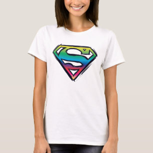 Superman S-Shield Regenboog-Logo T-shirt