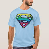 Superman S-Shield | Regenboog-Logo T-shirt (Voorkant)