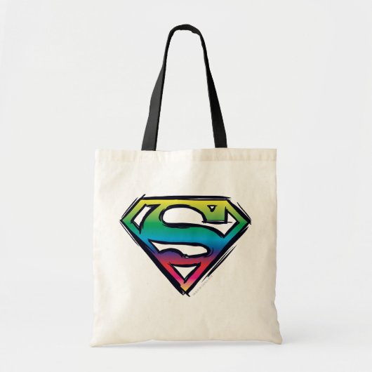 Superman S-Shield | Regenboog-Logo Tote Bag (Voorkant)