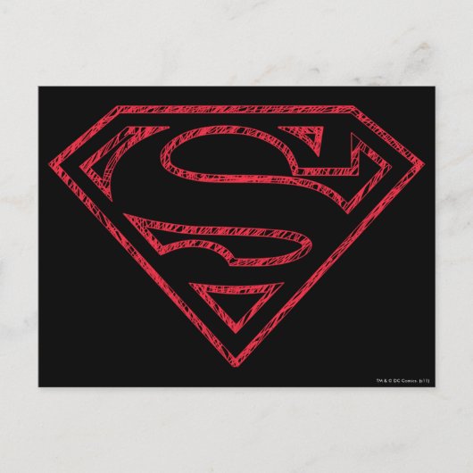 Superman S-Shield | Rode lijn Logo Briefkaart (Voorkant)