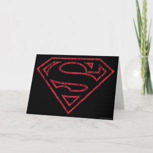 Superman S-Shield   Rode lijn Logo Kaart