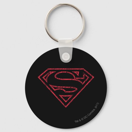 Superman S-Shield | Rode lijn Logo Sleutelhanger (Voorkant)