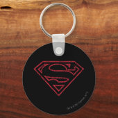 Superman S-Shield | Rode lijn Logo Sleutelhanger (Voorkant)