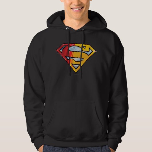 Superman S-Shield | Rood en Oranje Logo Hoodie (Voorkant)
