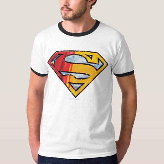 Superman S-Shield | Rood en Oranje Logo T-shirt (Voorkant)