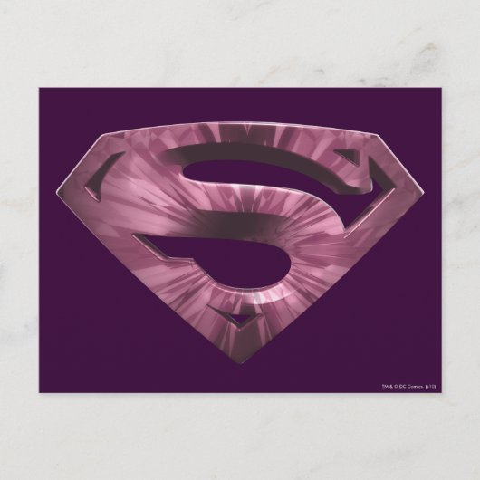 Superman S-Shield | Roze Star Burst-Logo Briefkaart (Voorkant)