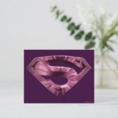 Superman S-Shield | Roze Star Burst-Logo Briefkaart (Staand voorkant)