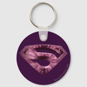 Superman S-Shield   Roze Star Burst-Logo Sleutelhanger