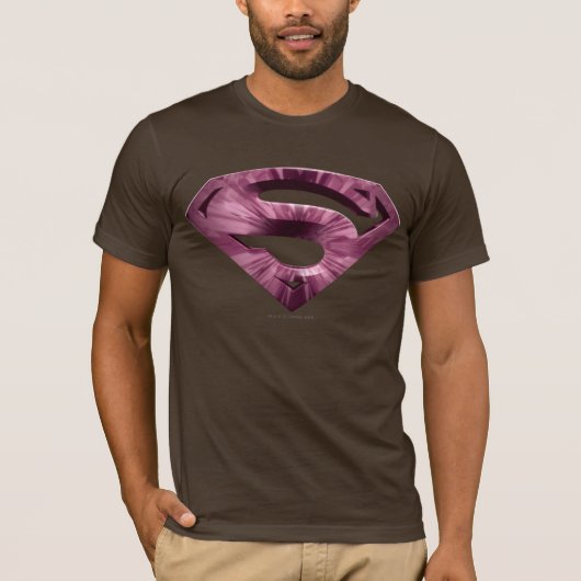 Superman S-Shield | Roze Star Burst-Logo T-shirt (Voorkant)