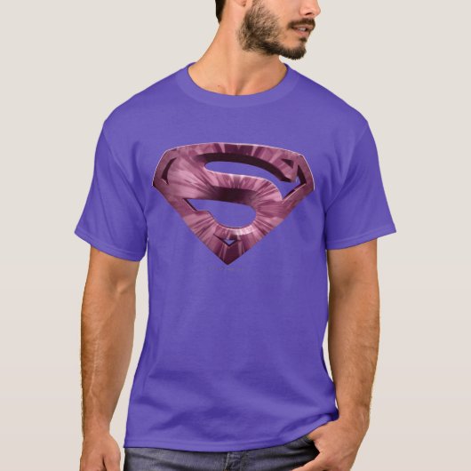 Superman S-Shield | Roze Star Burst-Logo T-shirt (Voorkant)