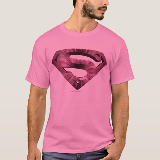 Superman S-Shield | Roze Star Burst-Logo T-shirt (Voorkant)