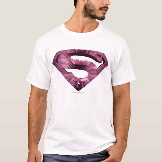 Superman S-Shield | Roze Star Burst-Logo T-shirt (Voorkant)