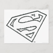 Superman S-Shield | Sideways Grunge Logo Briefkaart (Voorkant)