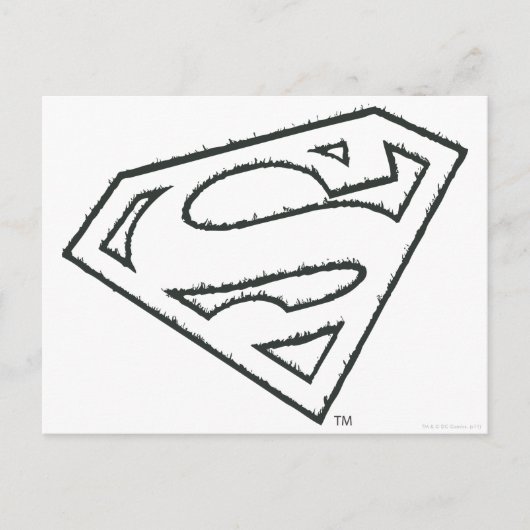 Superman S-Shield | Sideways Grunge Logo Briefkaart (Voorkant)