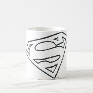Superman S-Shield   Sideways Grunge Logo Koffiemok