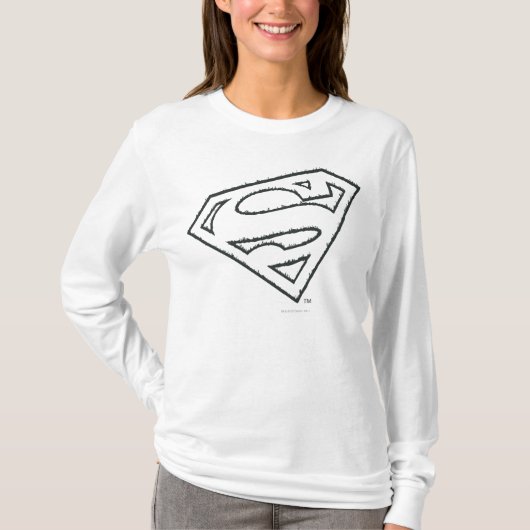 Superman S-Shield | Sideways Grunge Logo T-shirt (Voorkant)
