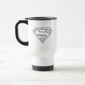 Superman S-Shield | Simple Black Outline Logo Reisbeker (Links)