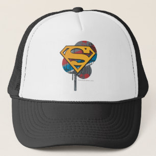 Superman S-Shield   Sinaasappel met verf Trucker Pet