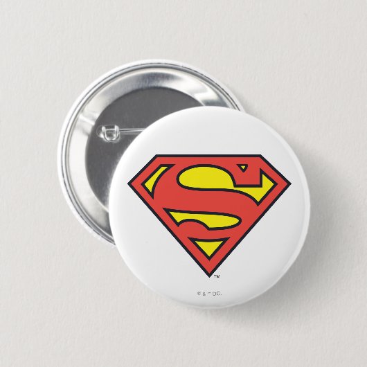 Superman S-Shield | Superman-Logo Ronde Button 5,7 Cm (Voorkant /achterkant)