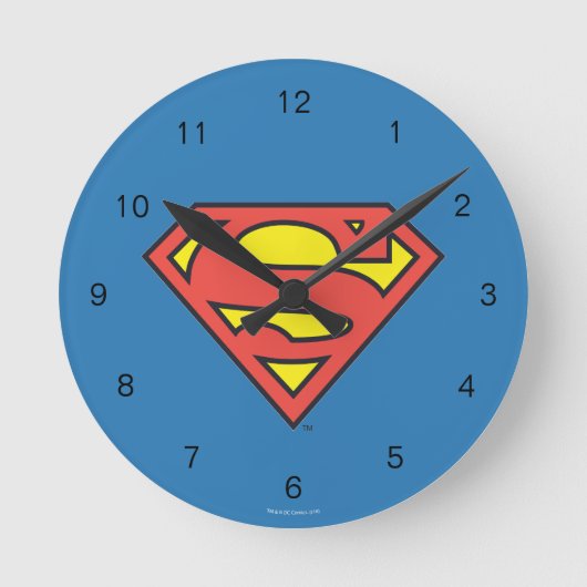 Superman S-Shield | Superman-Logo Ronde Klok (Voorkant)