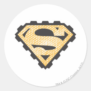 Superman S-Shield  Tan-Logo Ronde Sticker