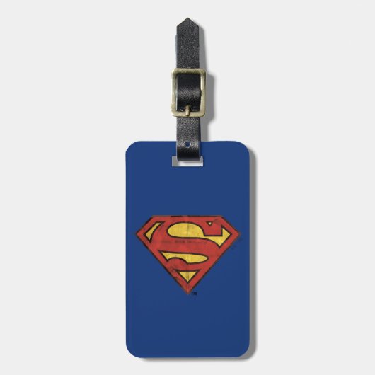 Superman S-Shield | Zwarte omtrek van de boomgaard Bagagelabel (Voorkant verticaal)